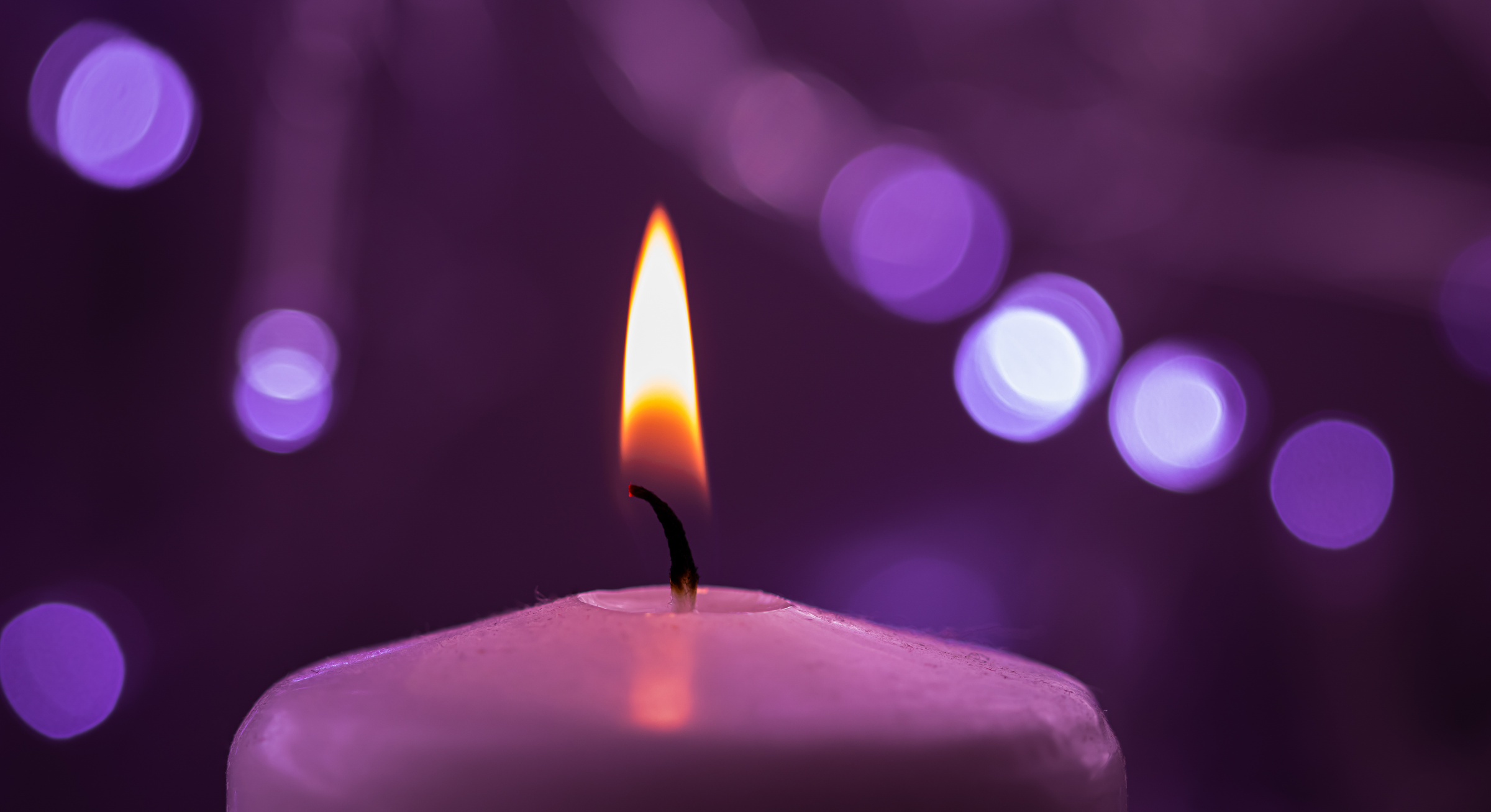 Burning Purple Candle