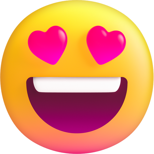 3D Stylized In Love Emoji